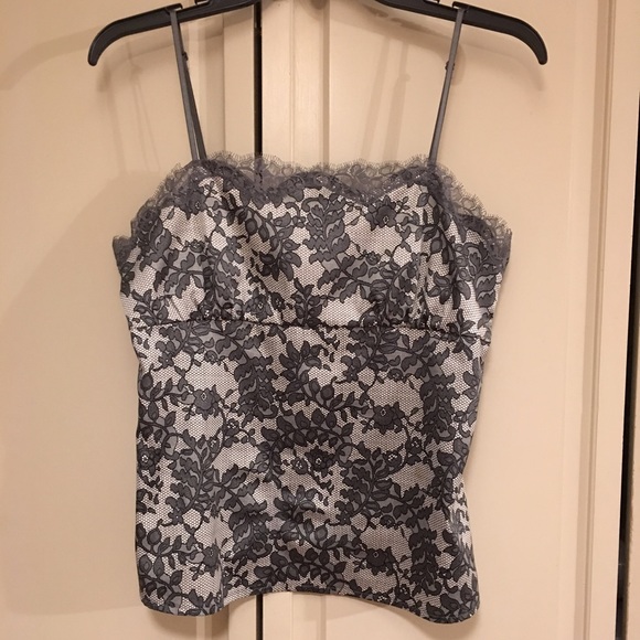 NY&Co lace print cami with adjustable straps