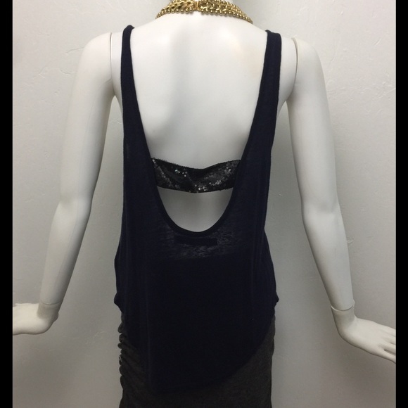 Patterson J. Kincaid Tops - PATTERSON J. KINCAID Sequin back navy tank 186