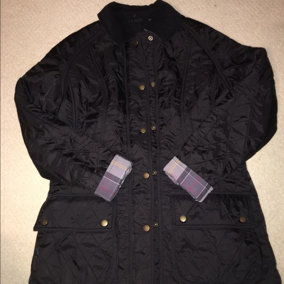 Barbour beadnell polorquilt jacket in black