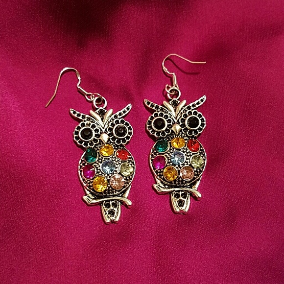 Colorful owl earrings!!