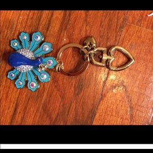 Juicy couture peacock charm keychain