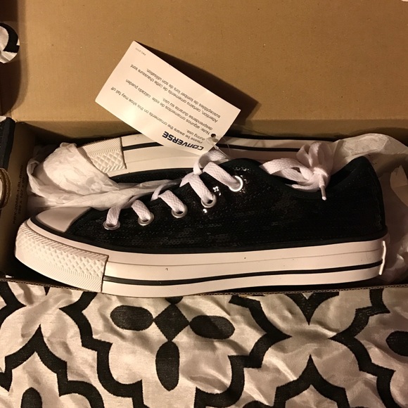 Sequined Black Converse