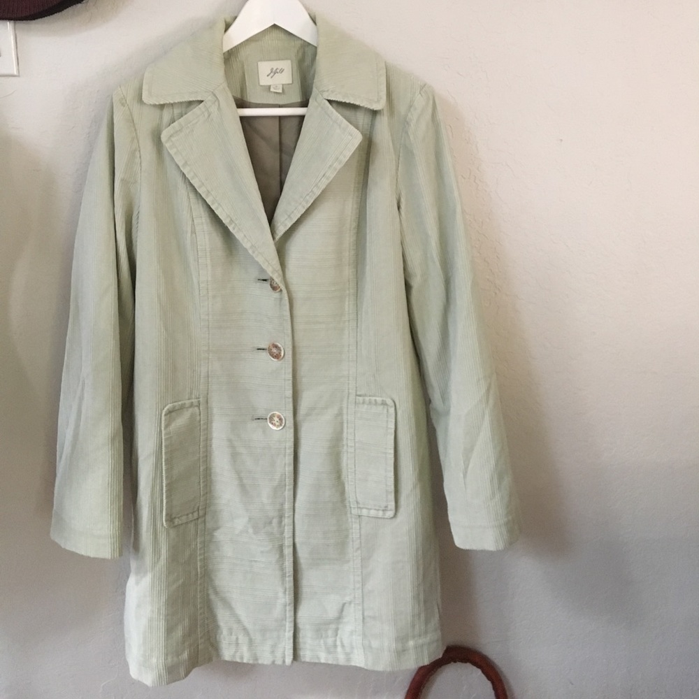 J. Jill light green coat - Picture 6 of 8