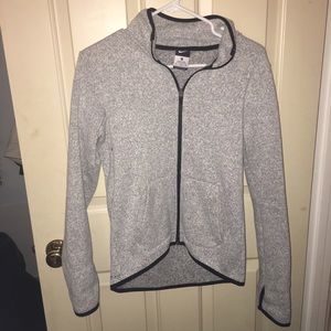 Nike Heather Grey Zip-Up Sweatshirt/Jacket