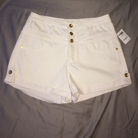 High waisted denim shorts