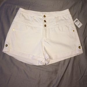 High waisted denim shorts