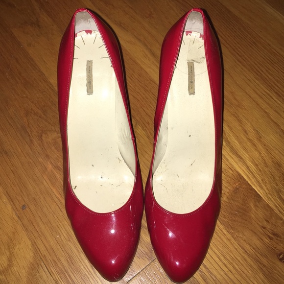 EUC Max Studio Red (Hot) Patent Leather Heels 👠
