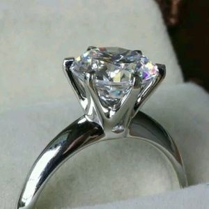 Pt950 diamond ring 4 5 6 7 8 9 Bridal engagement w