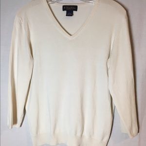 Brooks Brothers Cream Silk Sweater