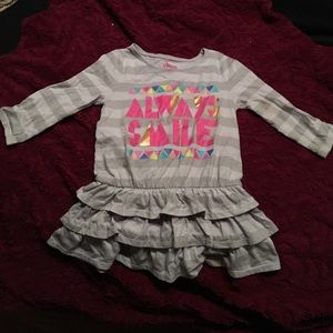 ALWAYS SMILE!! EUC ruffle-bottom top