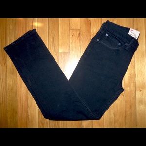 LEVI'S 511 SLIM CUT BLACK STRETCH JEANS - 31x32