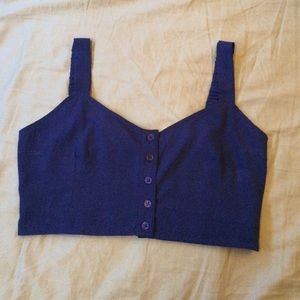 Button-up crop top