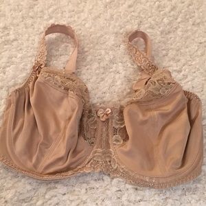 Fantasie England bra 34 FF nude lace underwire