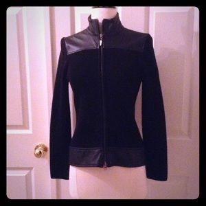 CLASSIQUES Entier Leather & Wool Zipped Jacket Xs