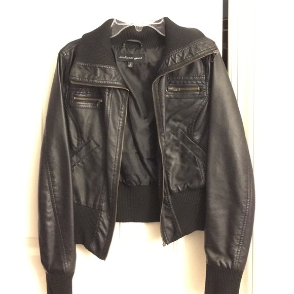 Faux leather jacket
