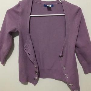 lavender cardigan