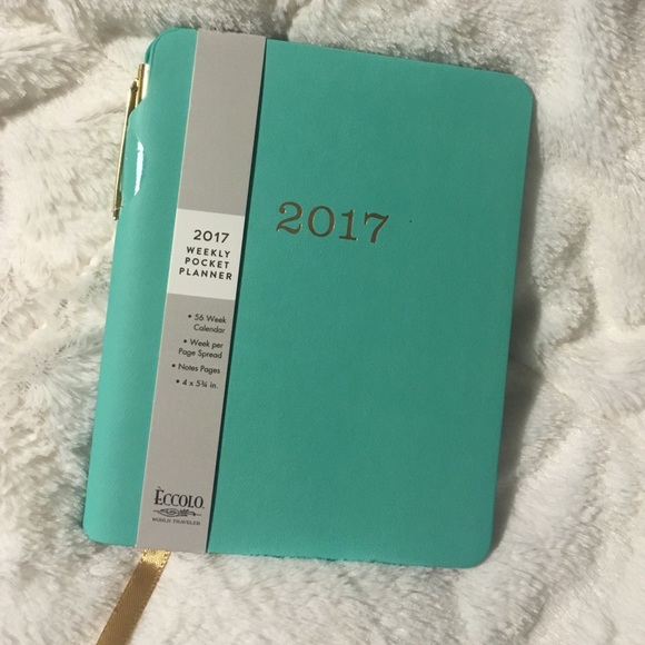 j crew accessories tiffany blue 2017 mini weekly pocket planner