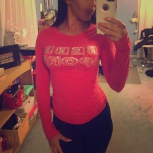 Long sleeved Bebe sport top