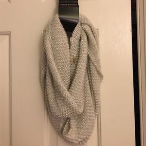 White/silver infinity scarf