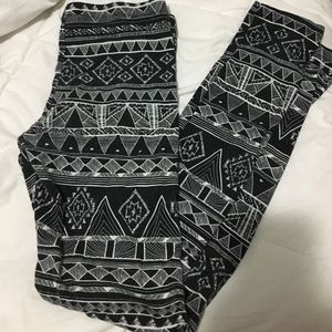 black tribal leggings