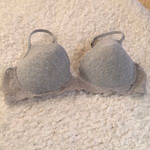 Gilligan & O'Malley 38C Gray bra W lace & padding