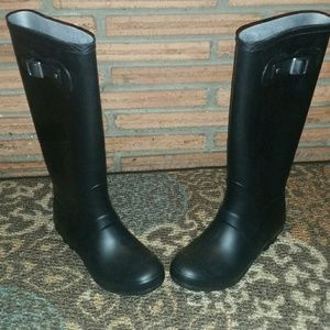 Bamboo black rain boots. Sz 10 (EU 40) NWOT