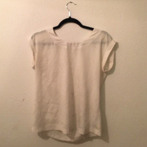 Dressy sheer  fancy white blouse