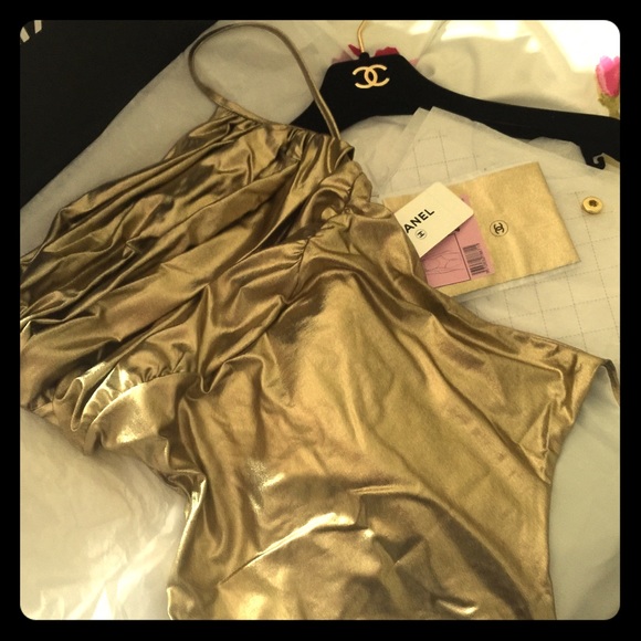 Chanel bronze swimsuit in size 40 ( US 6) NWT