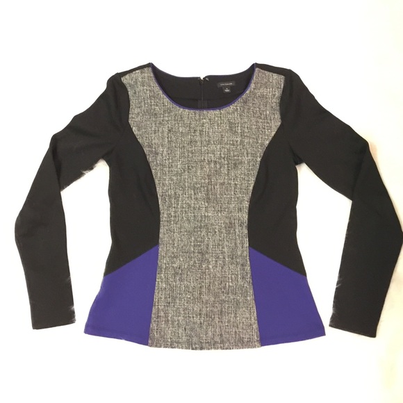 Ann Taylor long sleeve Tweed top size Small