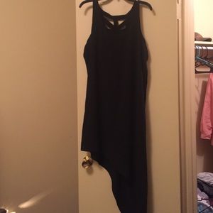Little Black Hi-Lo Diagonal Dress!