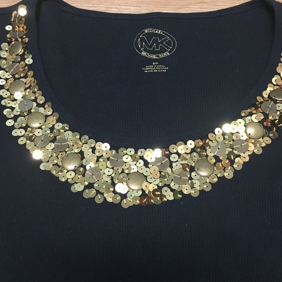 1DAYSALE! Michael Kors Black Sequin Top - Picture 2 of 3