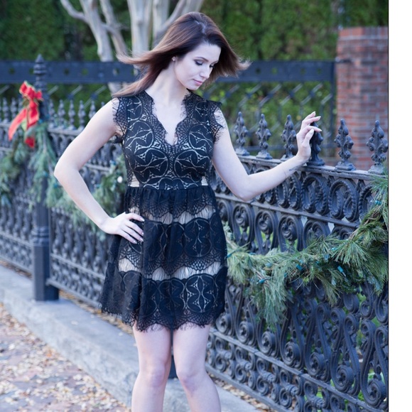 Black lace dress
