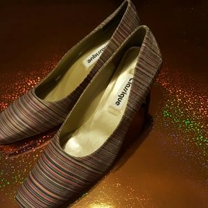 Reduced Today! Multicolored fabric pumps