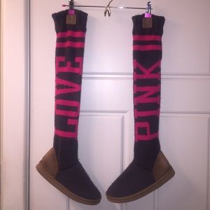 Victoria's Secret PINK Sock Boots (UGG Style)