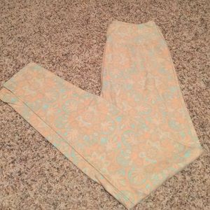 OS LuLaRoe Leggings - Coral Pastel