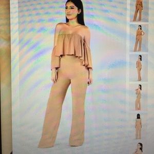 Going thru changes Jumpsuit- Camel