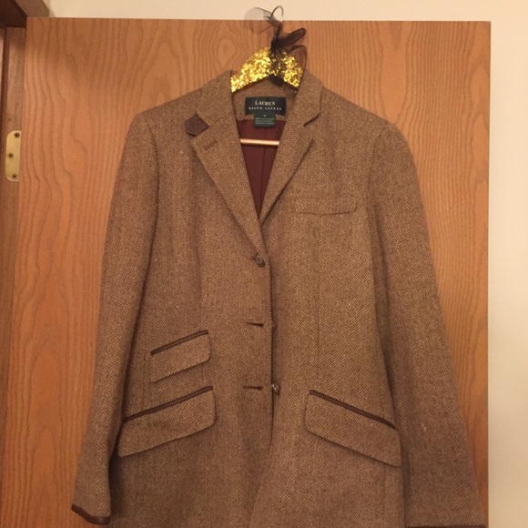 Tweed, classic Ralph Lauren blazer.
