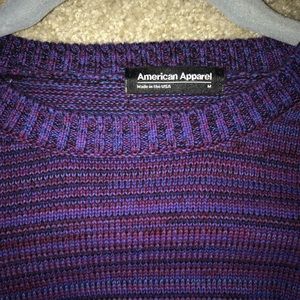 American Apparel cropped purple sweater