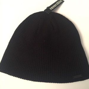 Express reversible waffle beanie nwt
