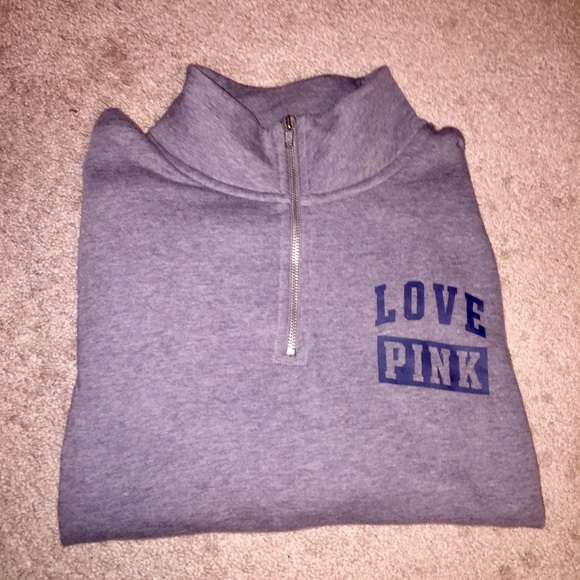 XS Pink grey quarter zip