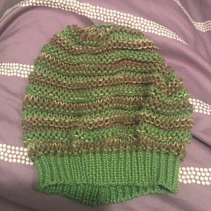 Free People Wooden Ships Beret Beanie Hat in Green