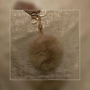 Genuine Rabbit Fur Pom Pom Purse Charm/Keychain