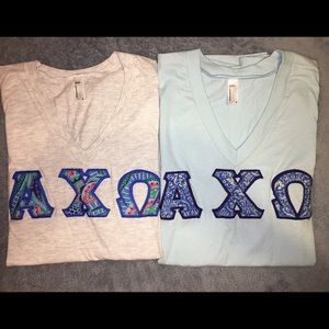 Alpha Chi Omega- American Apparel Letter Shirts