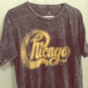 Large Chicago acid wash tee