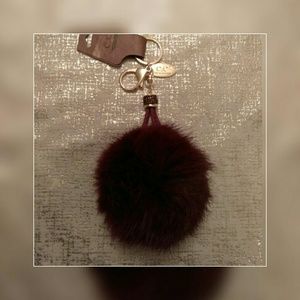 Genuine Rabbit Fur Pom Pom Purse Charm/Keychain