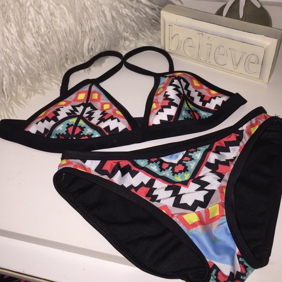 Tribe print bathing suit