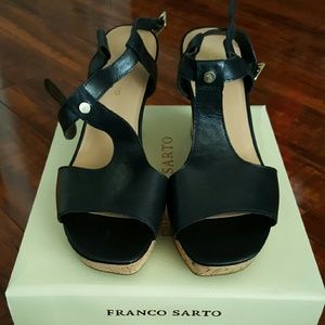 Franco Sarto Wedge Sandal in black
