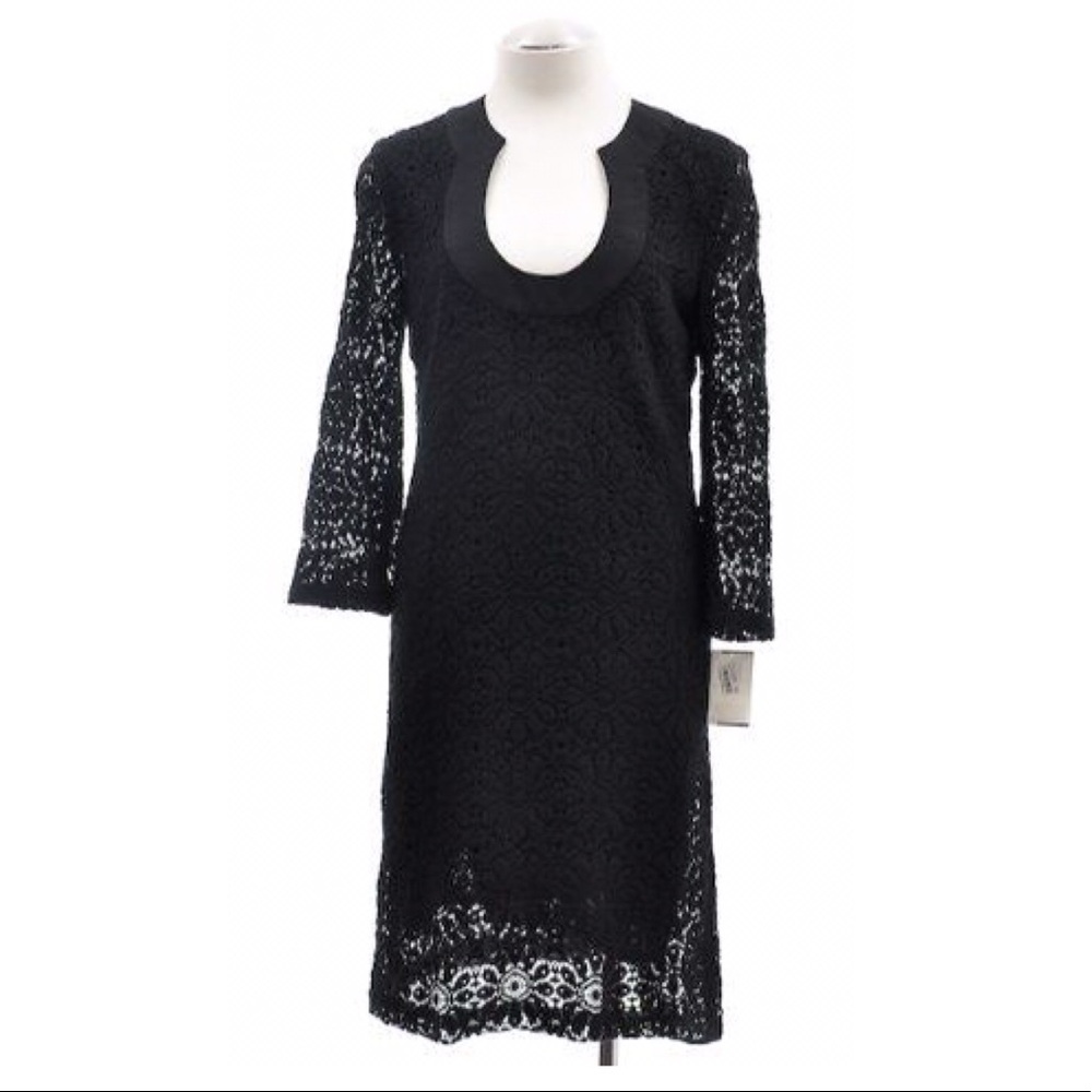 Trina Turk lace dress with bell sleeves