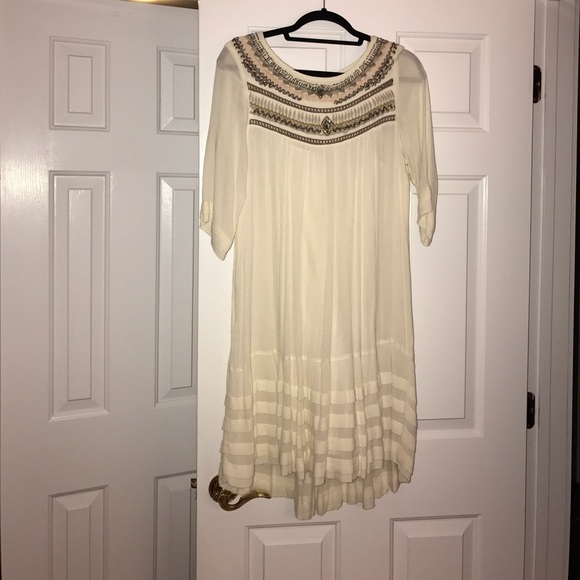 Free People Beaded white dress