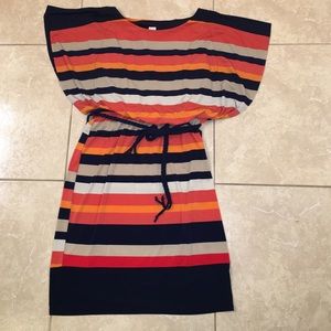 Flutter sleeve striped dress -Sz 14